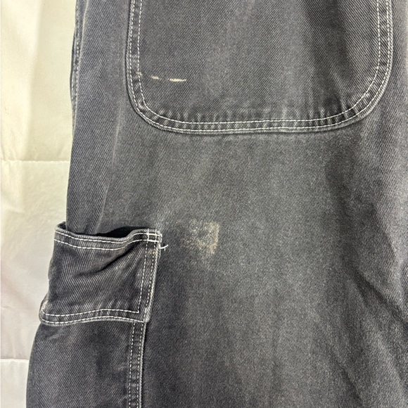 Vintage 90s BREAKDOWN Wide Leg Black Cargo Jeans JNCO Style - Picture 11 of 16